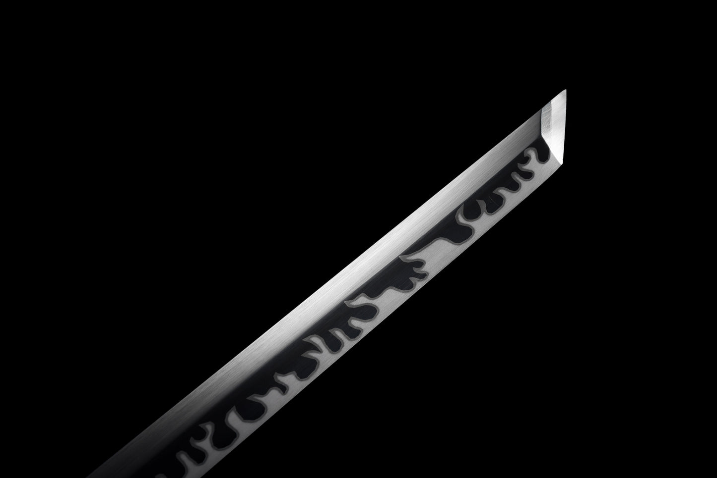 Handmade Ninjato Sword 1095 Carbon Steel Full Tang Black blade,Real katana sowrd