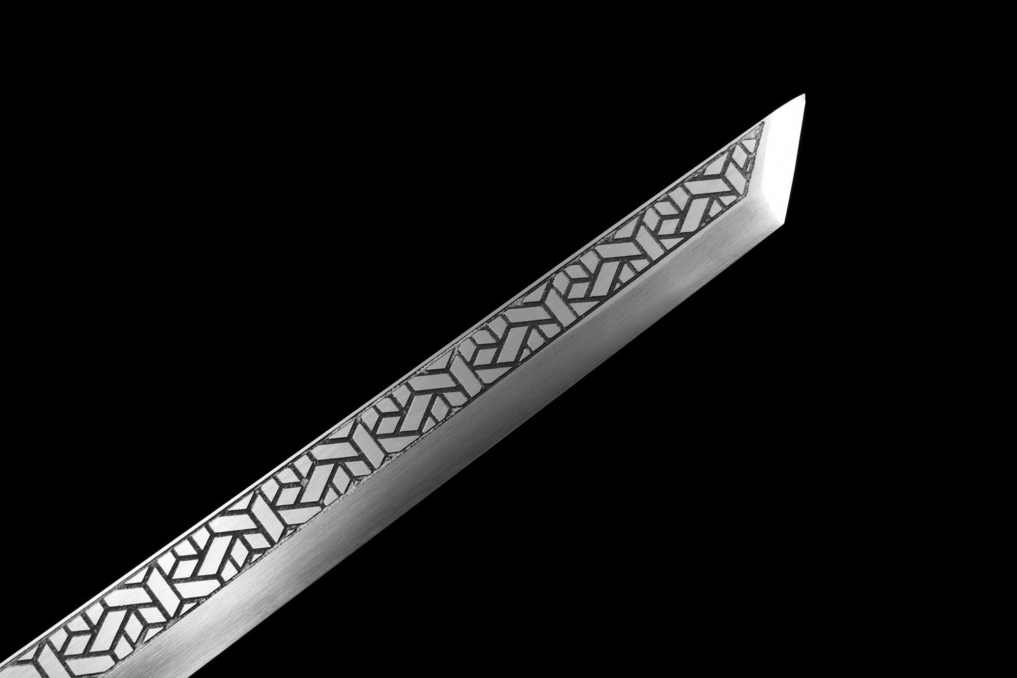 Handmade Ninja Sword 1045 High carbon steel blade full Tang gold sheath - 41 in,Real katana sowrd