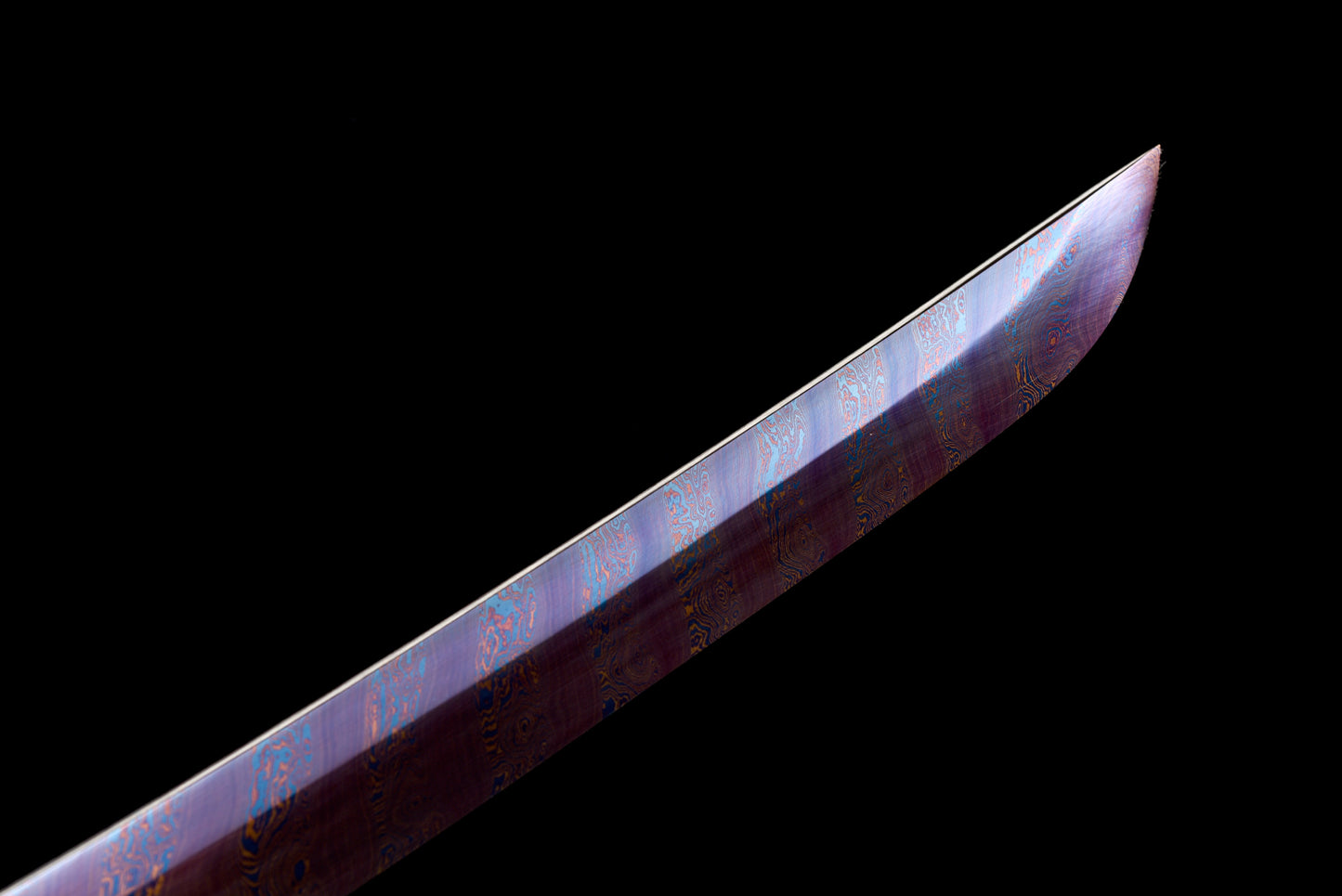 Handmade Wakizashi Sword Red Damascus steel With Chroma Scabbard - 31 in,Real katana sowrd