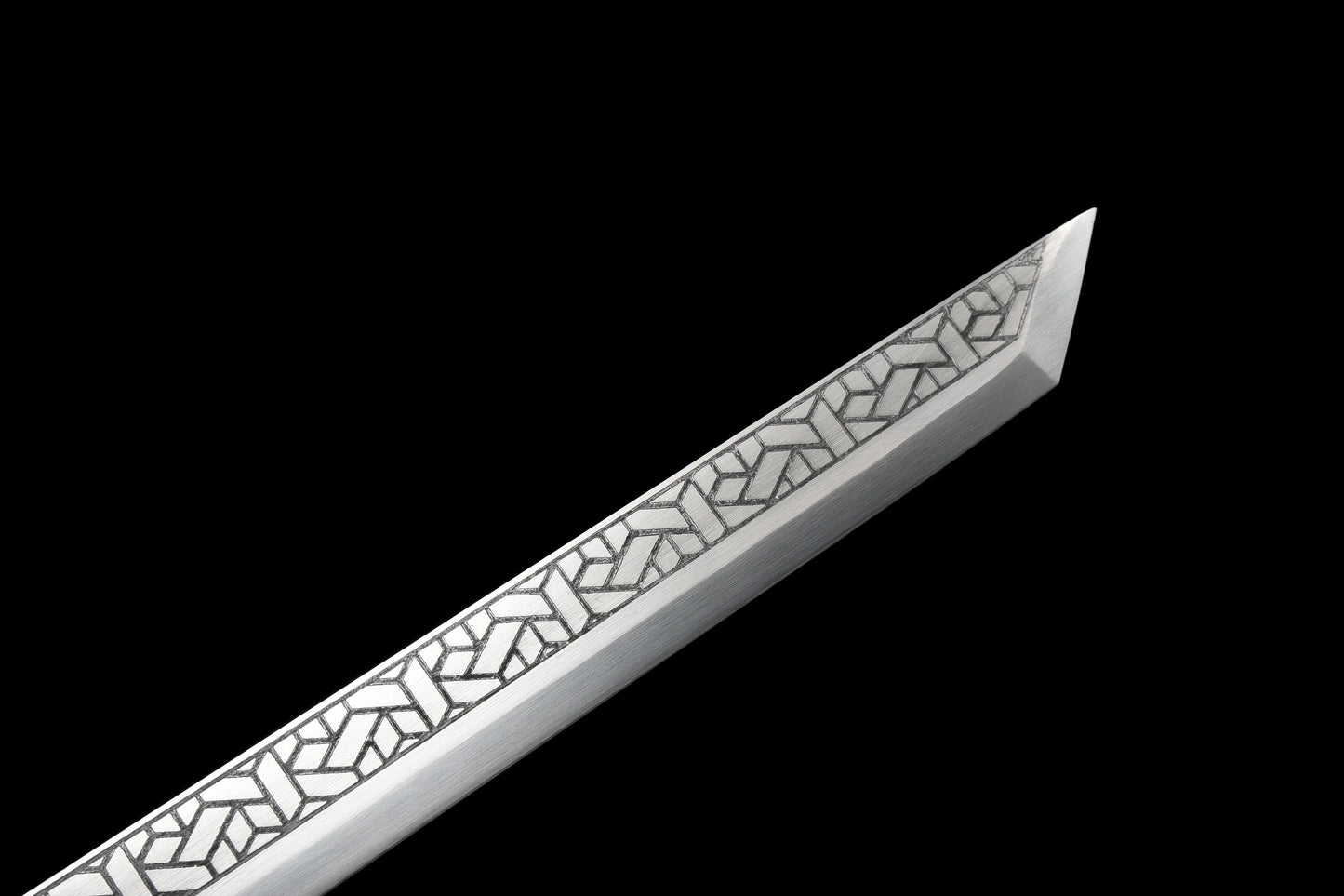 Handmade Ninjato Sword Spring steel steel Full Tang Red Scabbard - ,Real katana sowrd