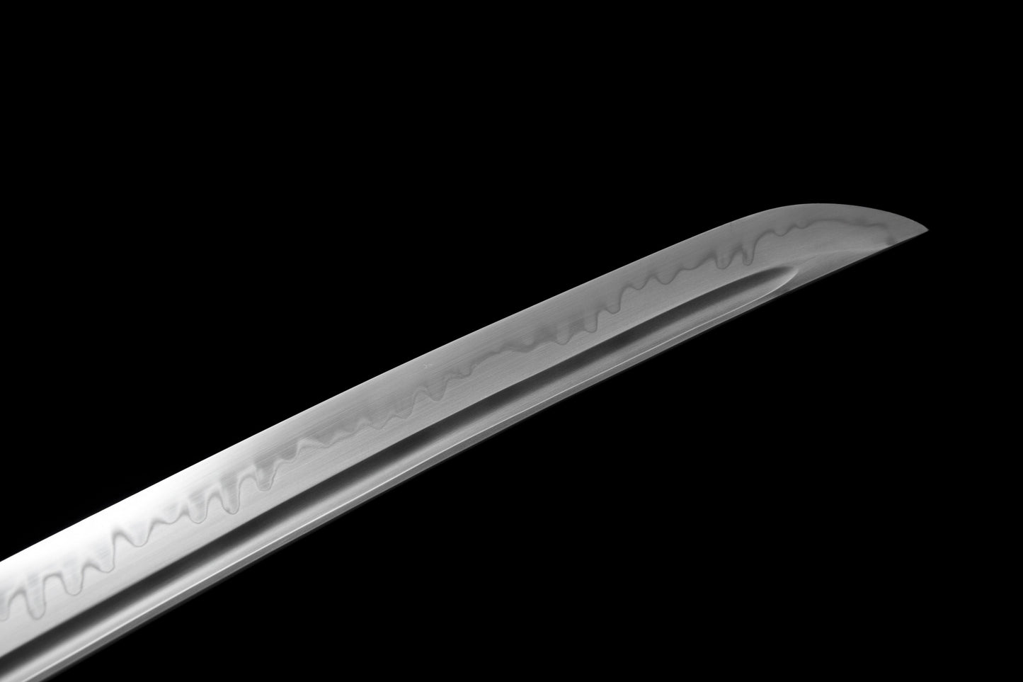 Handmade Full Tang Wakizashi Sword T10 Carbon Steel Clay Tempered Blade Blue scabbard - 31 in,Real katana sowrd