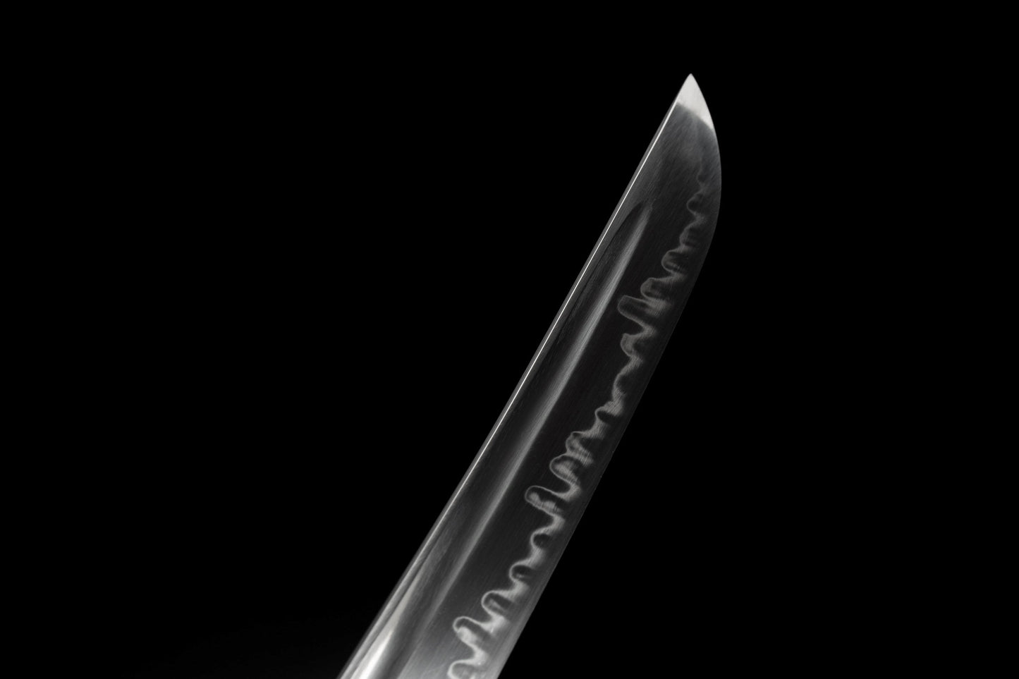 Handmade Full Tang Wakizashi Sword Damascus Steel Clay Tempered Blade Black printed scabbard - 31 in,Real katana sowrd