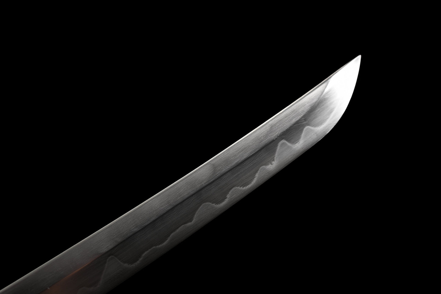 Handmade Full Tang Wakizashi Sword Damascus Steel Clay Tempered Blade Blue scabbard - 31 in,Real katana sowrd