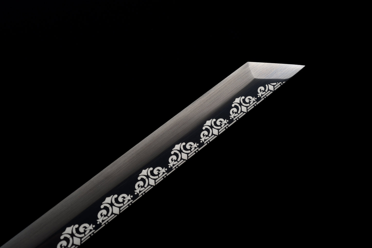 Handmade Ninjato Sword Spring steel Full Tang black Scabbard - 42 in,Real katana sowrd