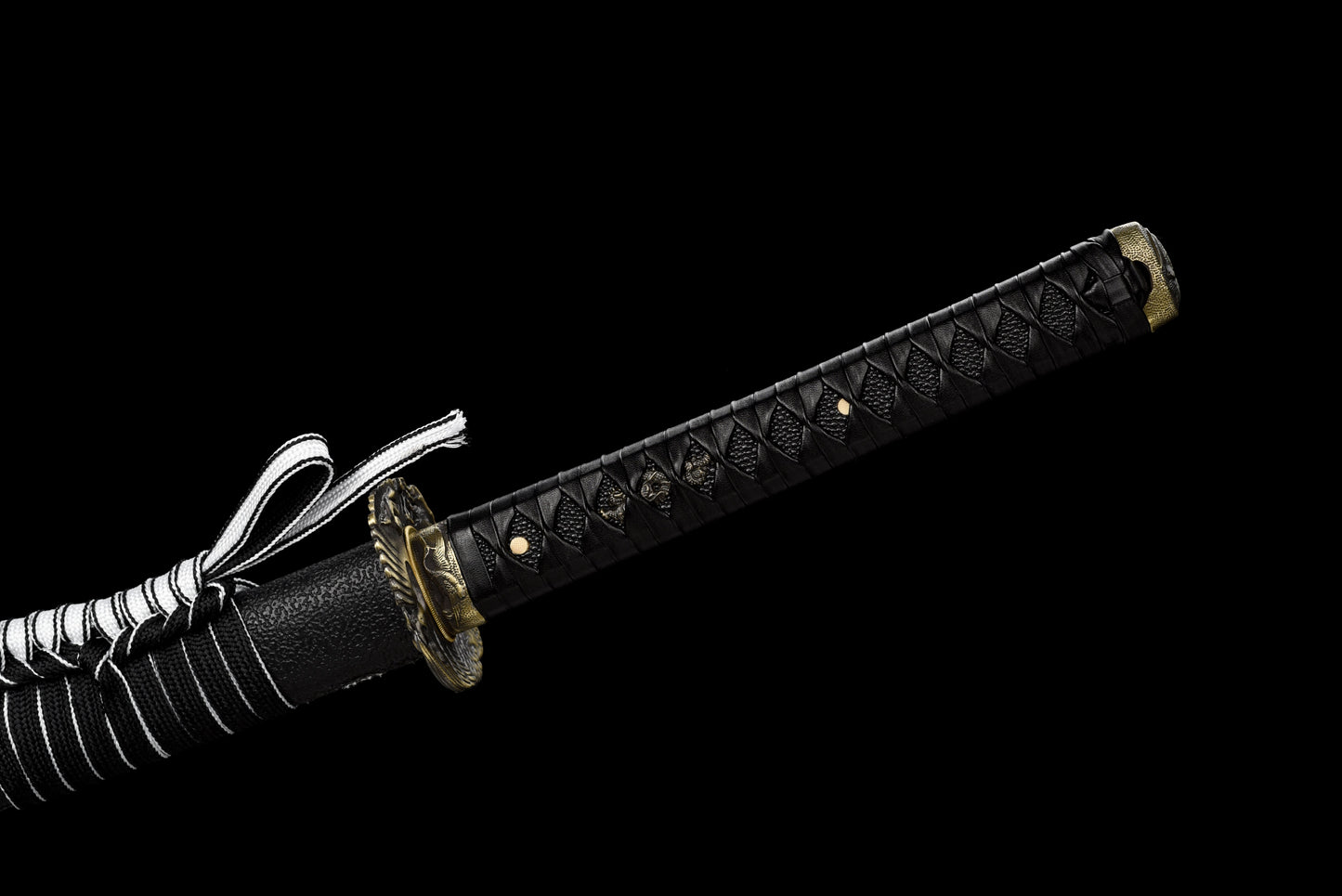 Handmade Full Tang Katana 1095 High carbon steel Red Blade Black Scabbard ,Real katana sowrd