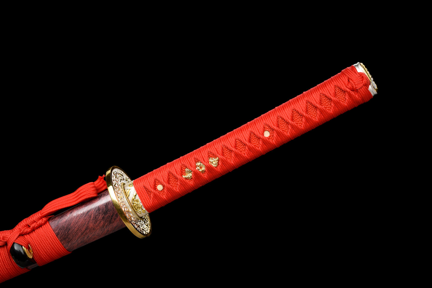 Handmade Full Tang Katana 1095 High carbon steel Red Blade ,Real katana sowrd