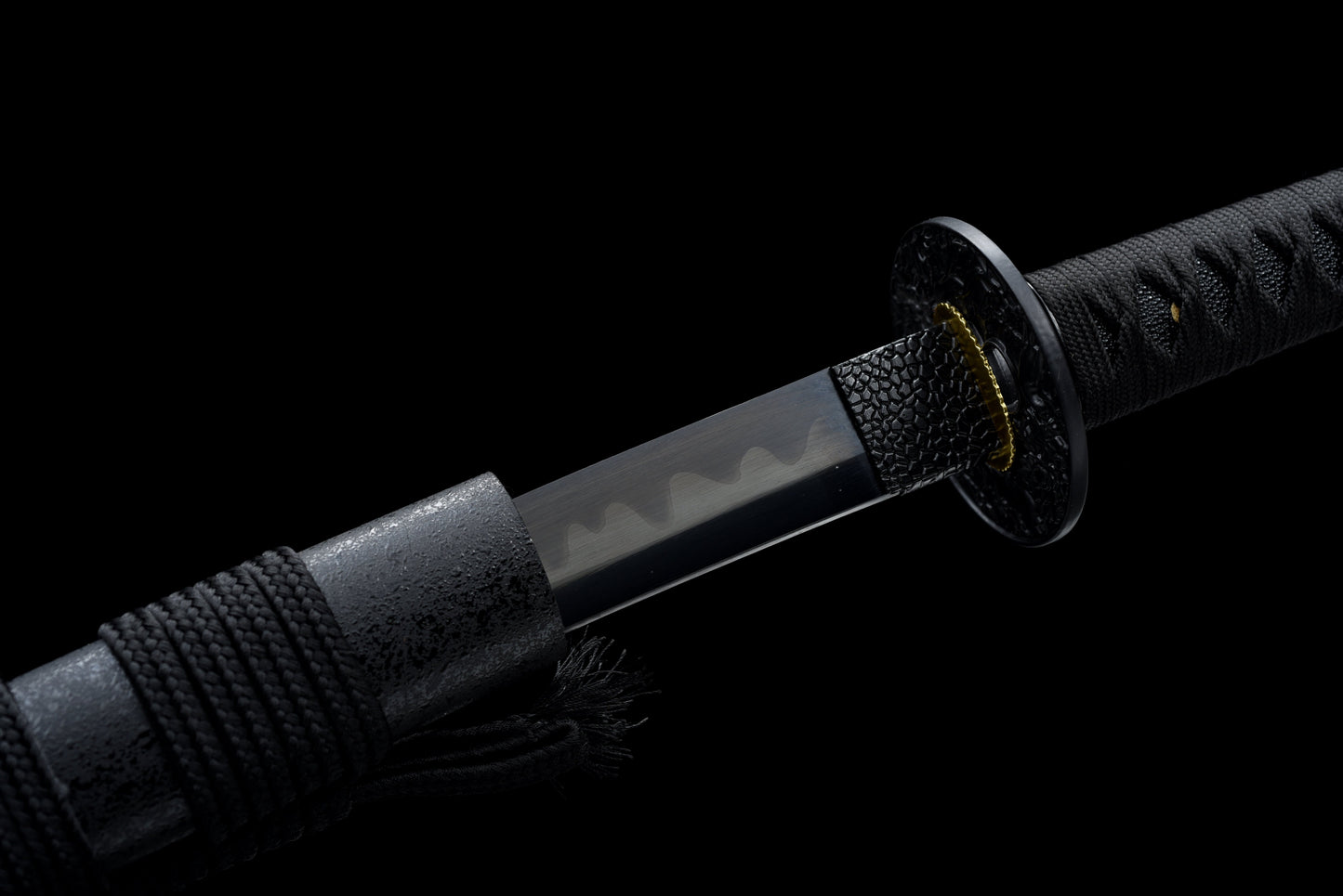 Handmade Full Tang Katana 1095 High carbon steel Black Blade ,Real katana sowrd