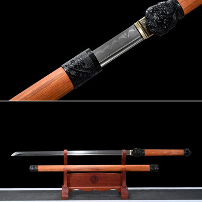 Handmade Ninja Sword T10 steel  Real hamon blade full Tang  Redwood  sheath - 41 in,Real katana sowrd
