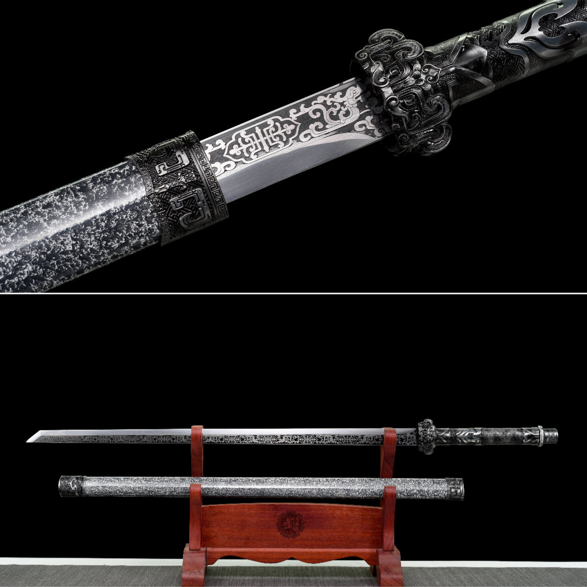 Handmade Ninjato Sword Spring steel steel Full Tang white Scabbard  - 39.7 in,Real katana sowrd