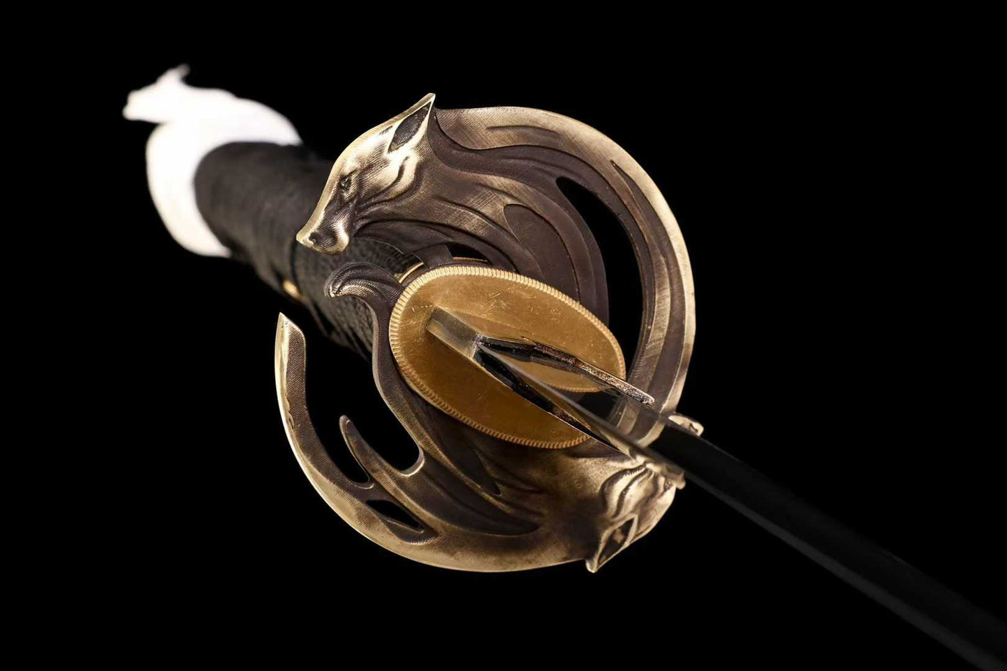 Ghost of Yangti Mountain Dutong Style Lone Wolf, handcrafted T10 steel 41-inch clay-tempered samurai swordGhost of Yangti Mountain, handcrafted T10 steel 41-inch clay-tempered samurai sword