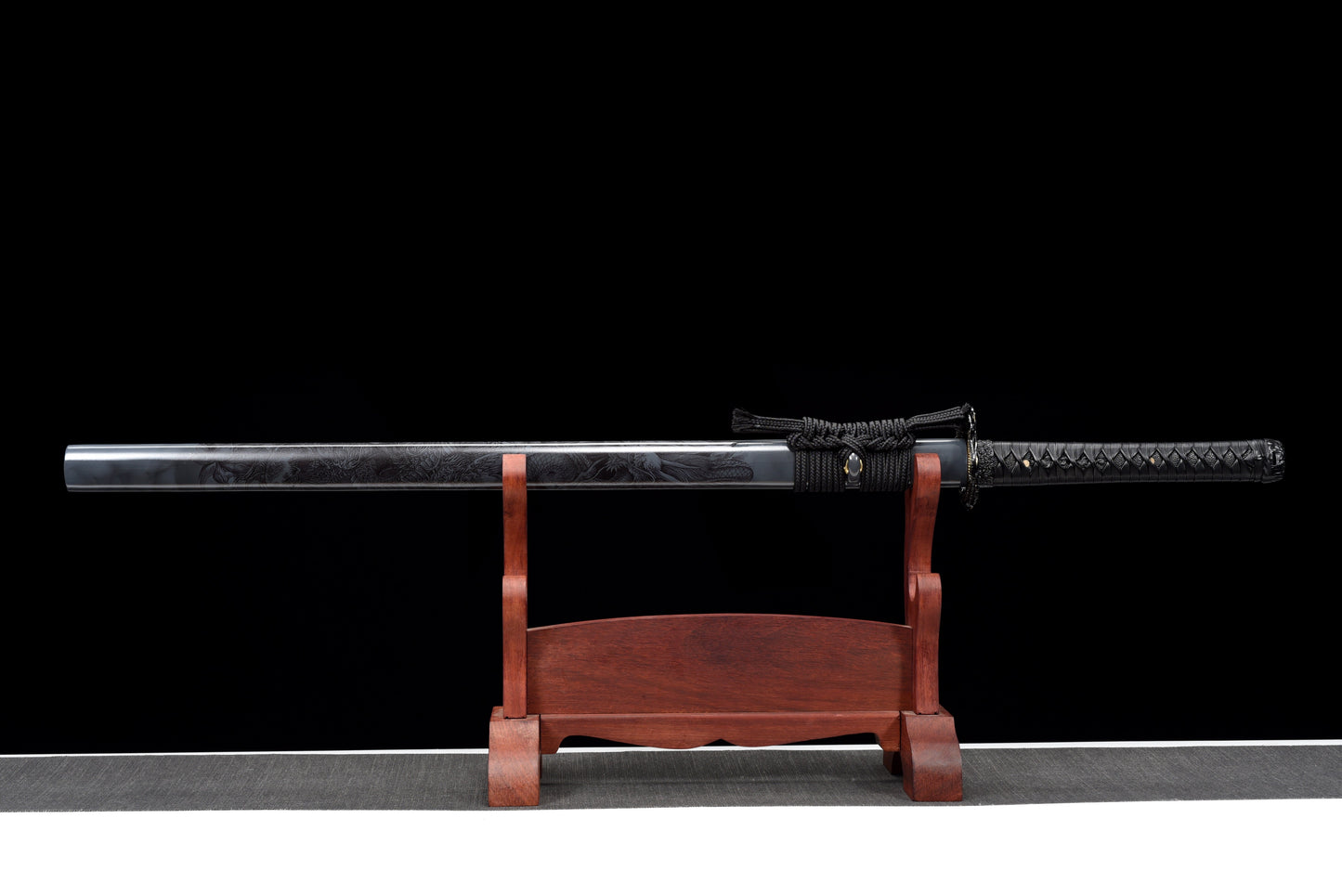 Handmade Ninjato Sword 1095 Carbon Steel Full Tang Black blade,Real katana sowrd