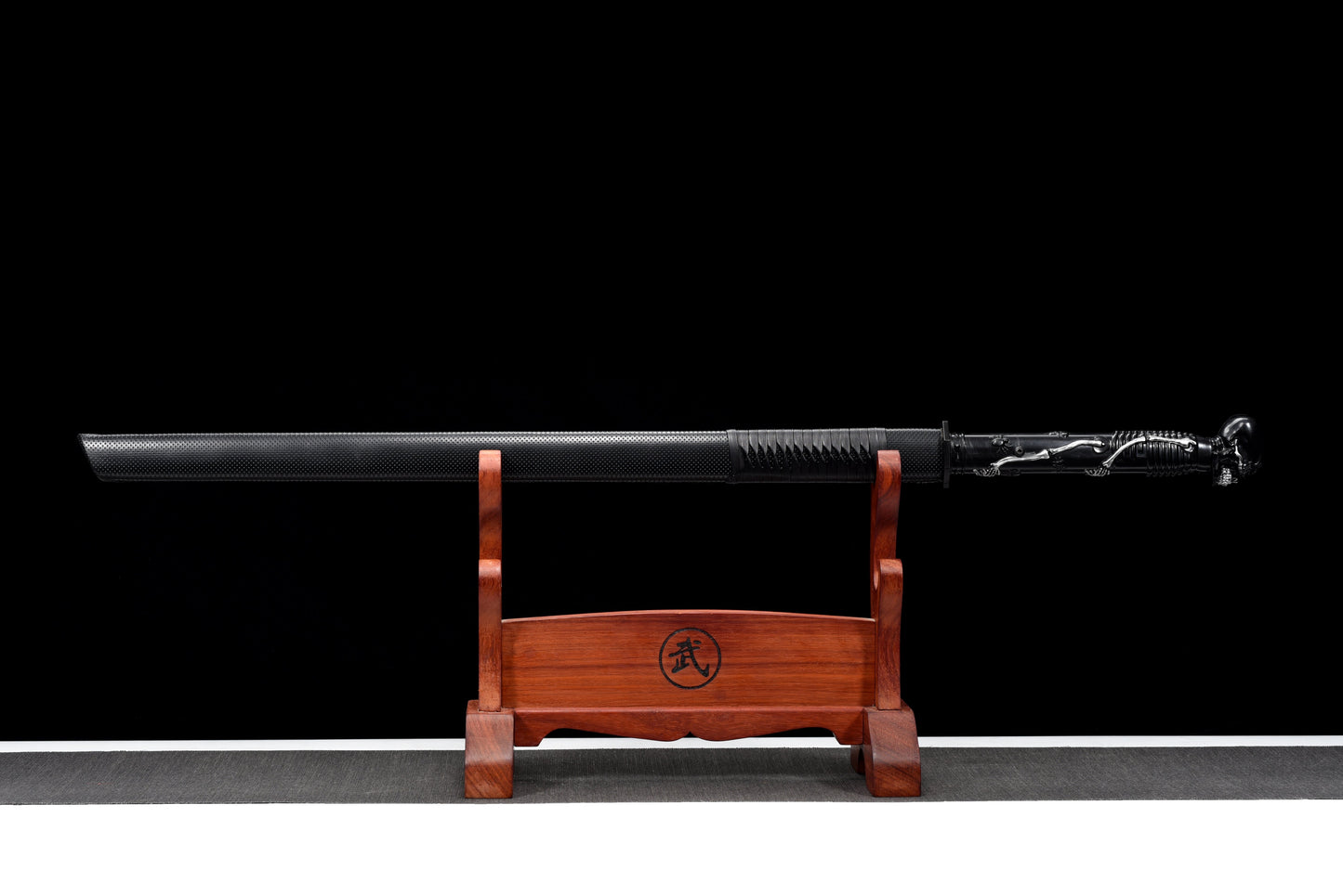 Handmade Ninjato Sword High manganese steel Full Tang black Scabbard  - 41 in,Real katana sowrd