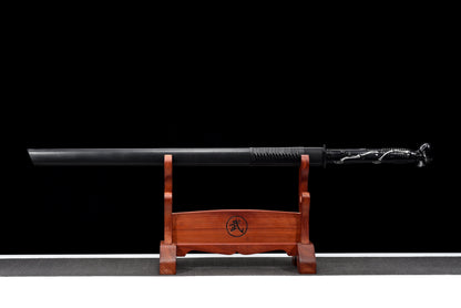 Handmade Ninjato Sword High manganese steel Full Tang black Scabbard  - 41 in,Real katana sowrd