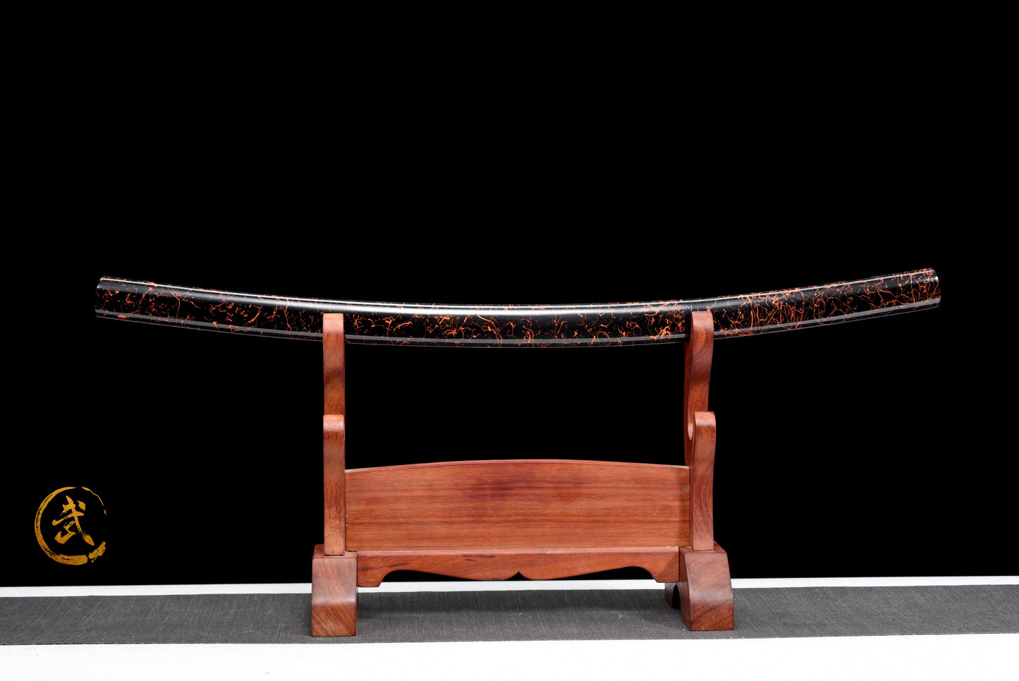 Handmade Wakizashi Sword Red Damascus steel With Scabbard - 31 in,Real katana sowrd