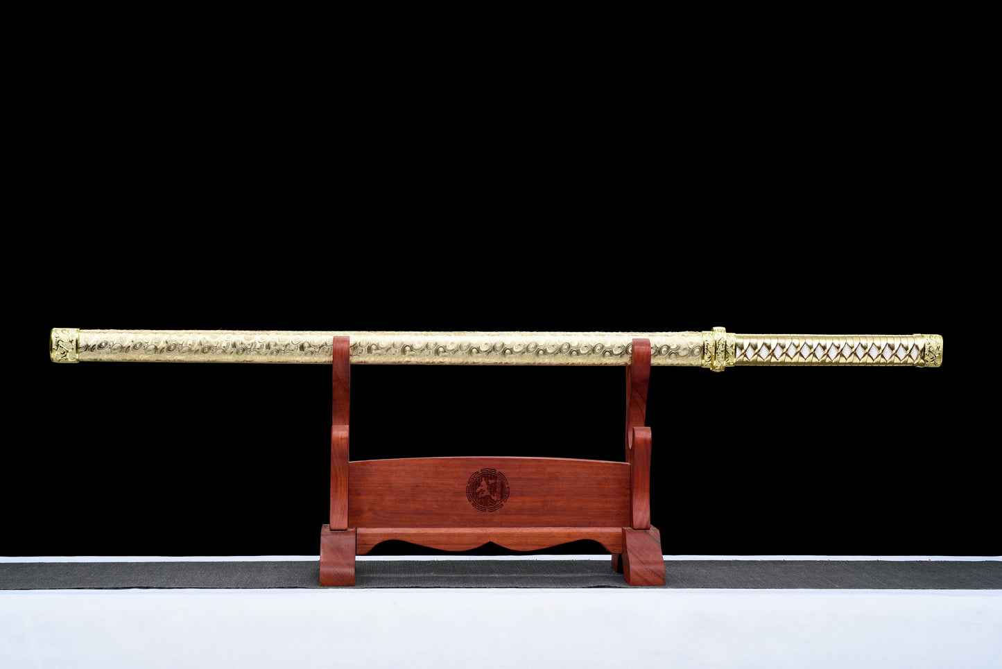 Handmade Ninja Sword High manganese steel blade full Tang gold sheath - 41 in,Real katana sowrd