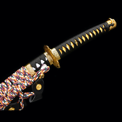 Handmade 41-inch T10 burned blade grinding gray - Oda Nobunaga — Tashi