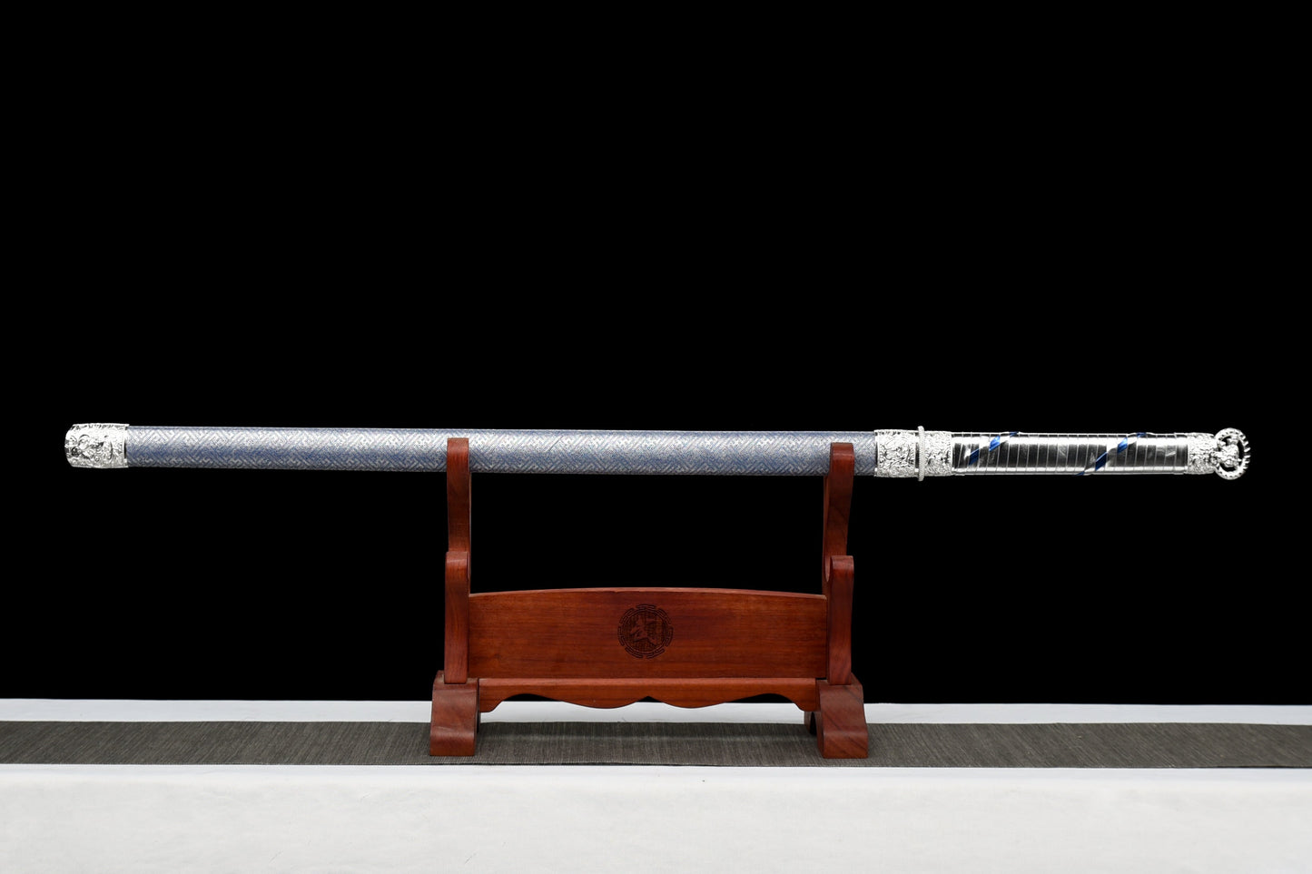 Handmade Ninja Sword High manganese steel Blue  blade full Tang blue printed sheath - 41 in,Real katana sowrd