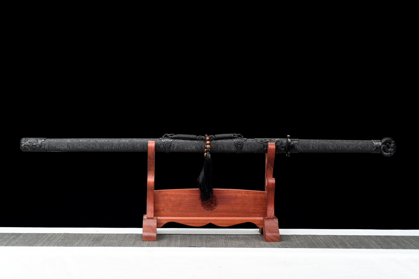 Handmade Ninjato Sword Spring steel Full Tang black Scabbard  - 42 in,Real katana sowrd