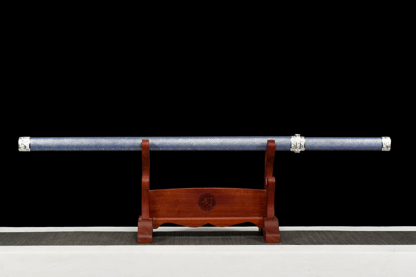 Handmade Ninja Sword High manganese steel Blue  blade full Tang blue printed sheath - 41 in,Real katana sowrd