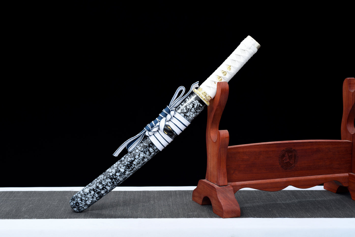 Handmade Full Tang Tanto Sword High manganese Blue steel Blade With scabbard - 21 in,Real katana sowrd