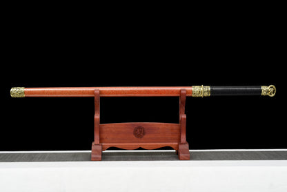 Handmade Ninja Sword Spring steel Carved pattern blade full Tang Red spot sheath - 42 in,Real katana sowrd