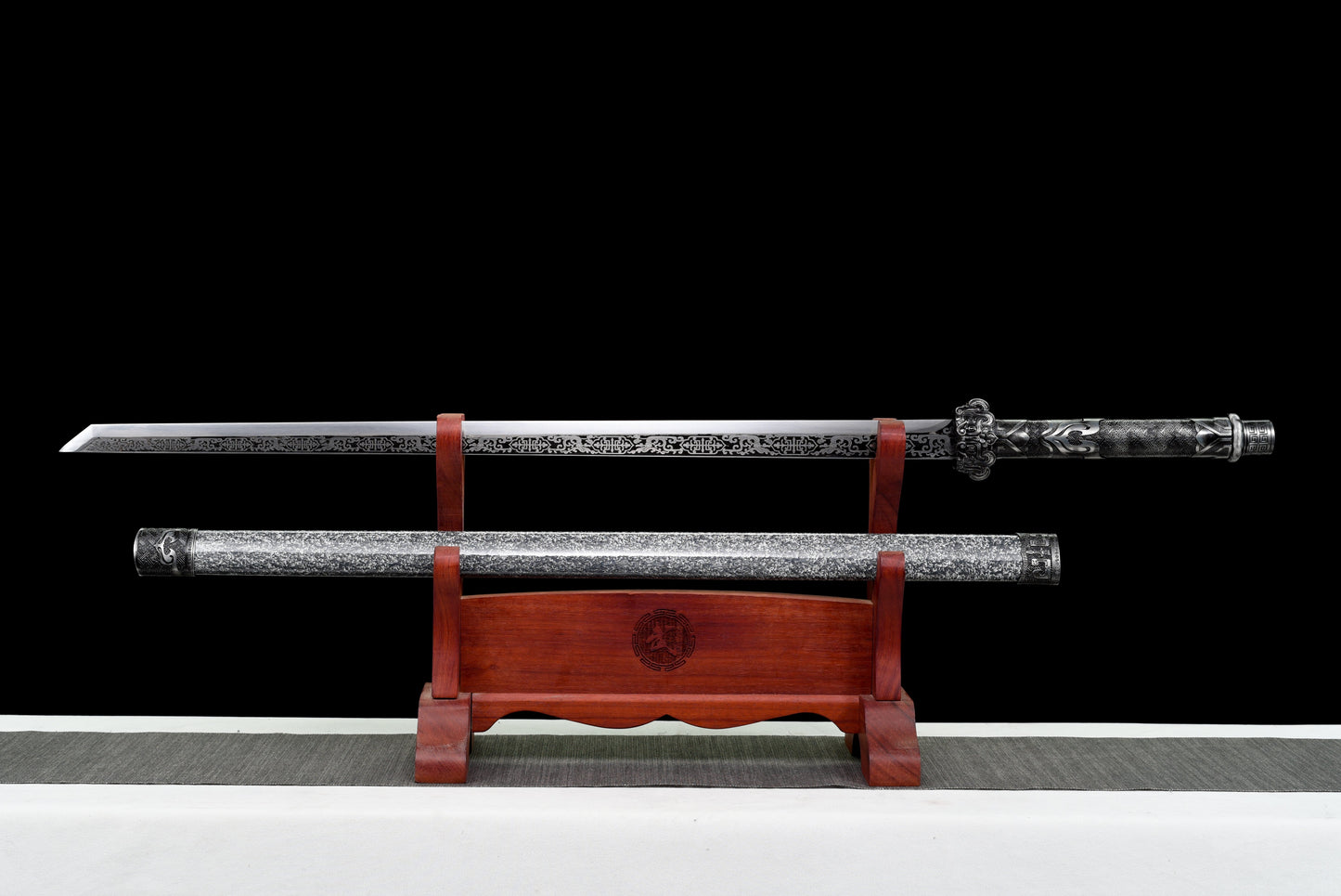 Handmade Ninjato Sword Spring steel steel Full Tang white Scabbard  - 39.7 in,Real katana sowrd