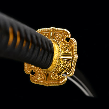 Handmade 41-inch T10 burned blade grinding gray - Oda Nobunaga — Tashi