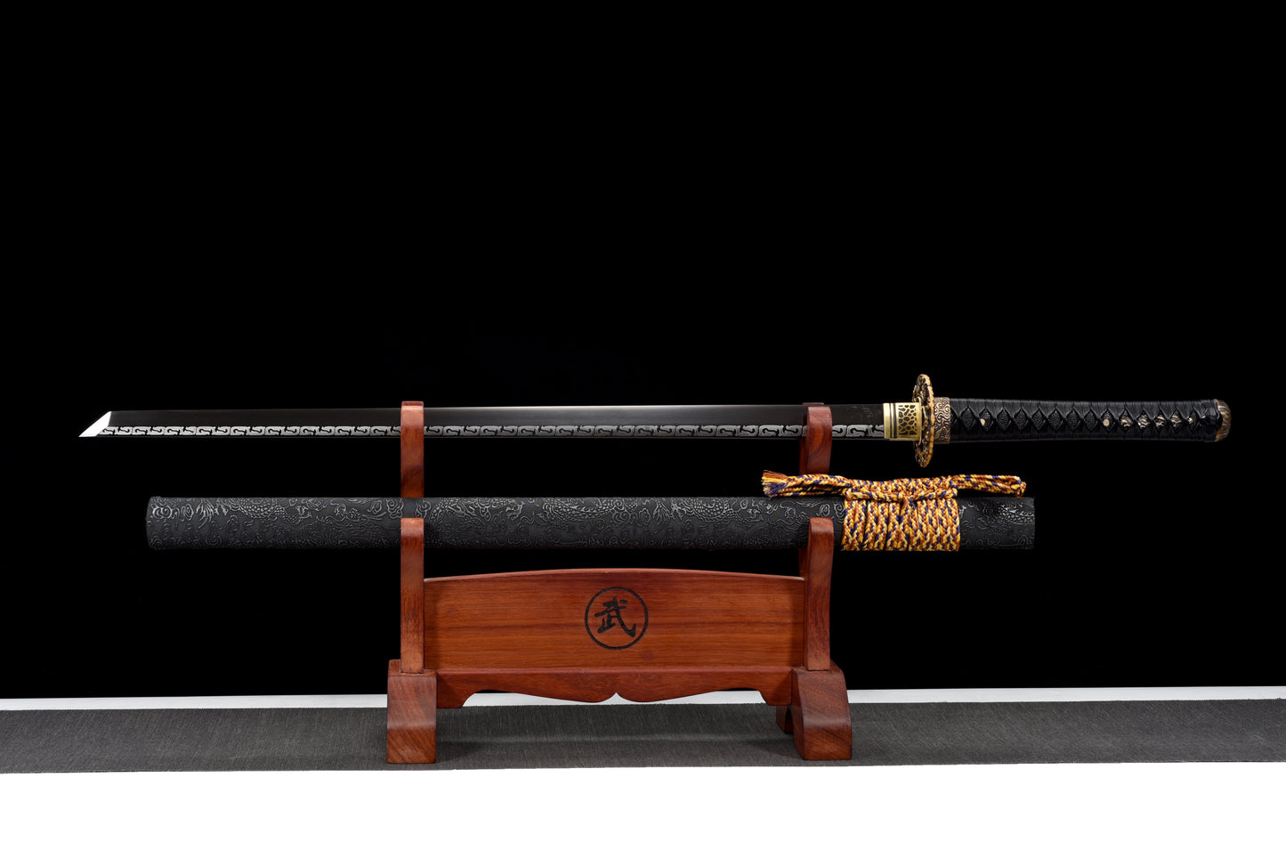 Handmade Ninjato Sword High manganese steel Full Tang Black blade,Real katana sowrd