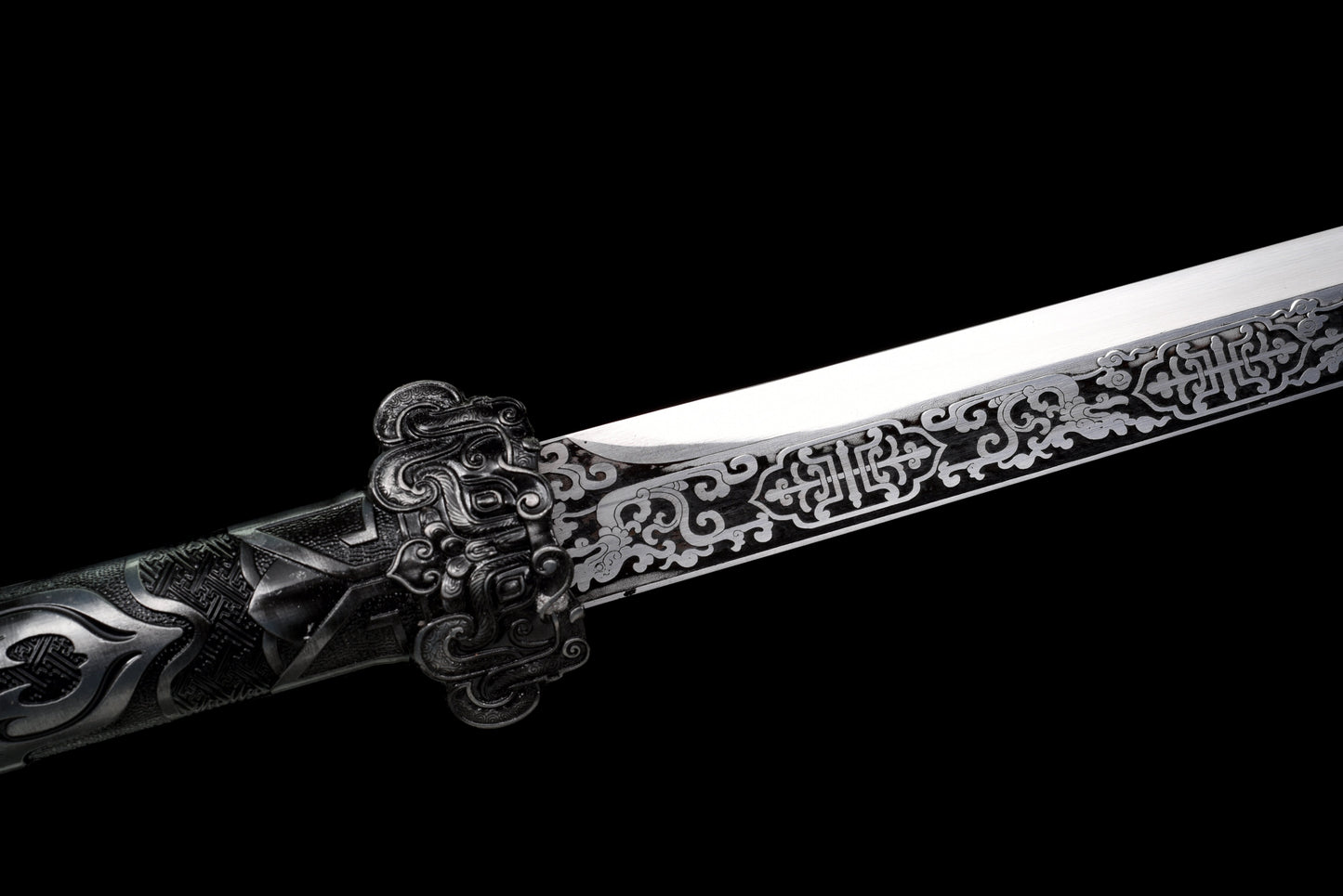 Handmade Ninjato Sword Spring steel steel Full Tang white Scabbard  - 39.7 in,Real katana sowrd