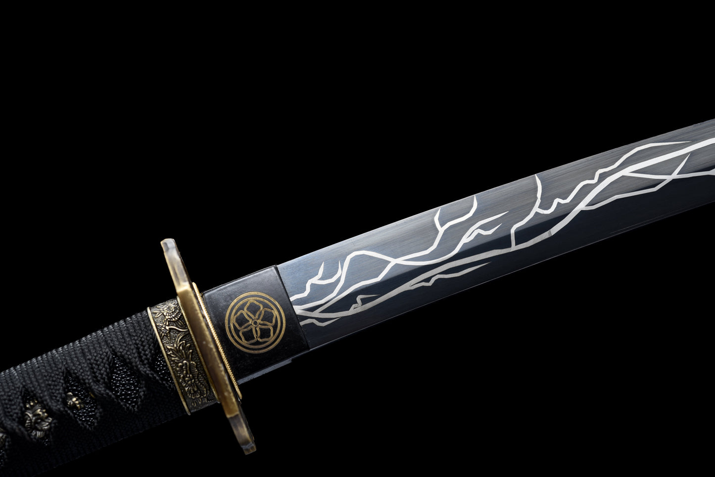 Handmade Full Tang Tanto Sword High manganese Black steel Blade With scabbard - 21 in,Real katana sowrd