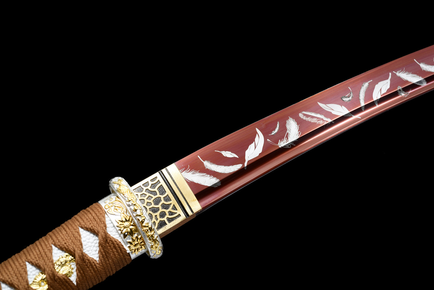 Handmade Full Tang Tanto Sword High manganese Red steel Blade With scabbard - 21 in,Real katana sowrd