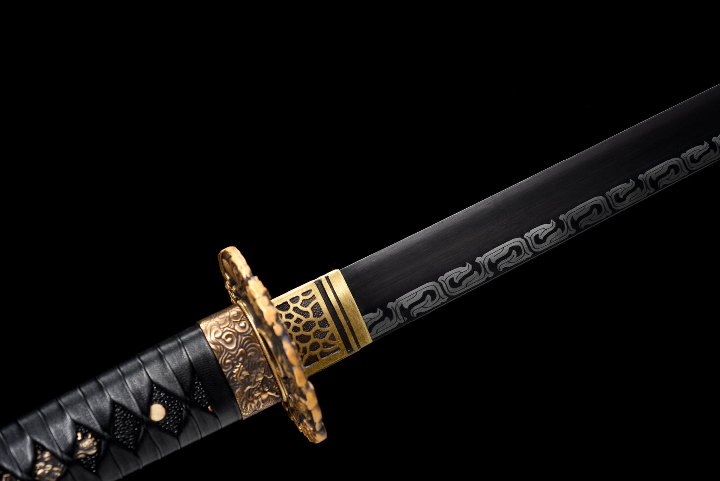 Handmade Ninjato Sword High manganese steel Full Tang Black blade,Real katana sowrd