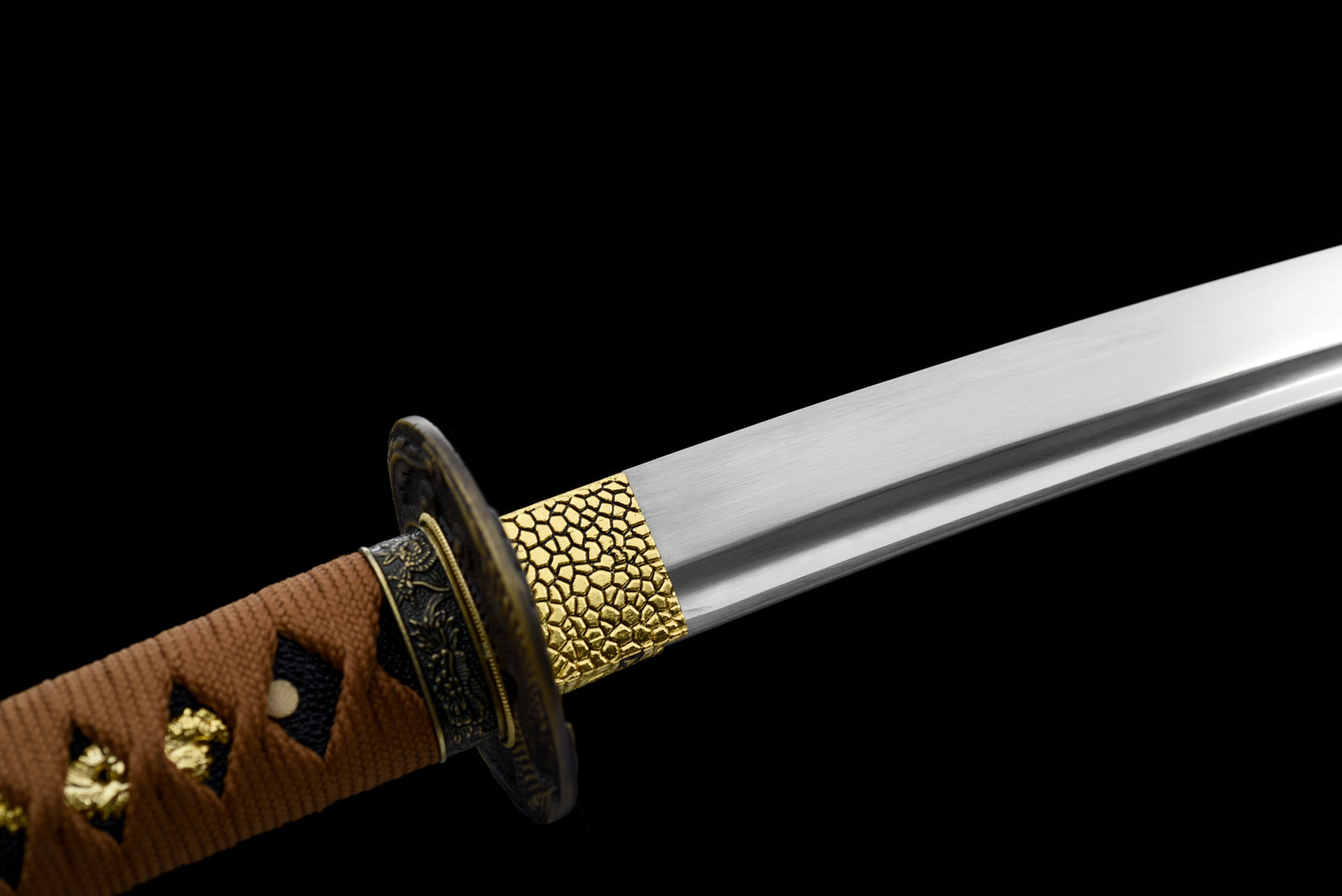 Handmade Wakizashi Sword 1045 high Carbon Steel With Black Scabbard - 31 in,Real katana sowrd