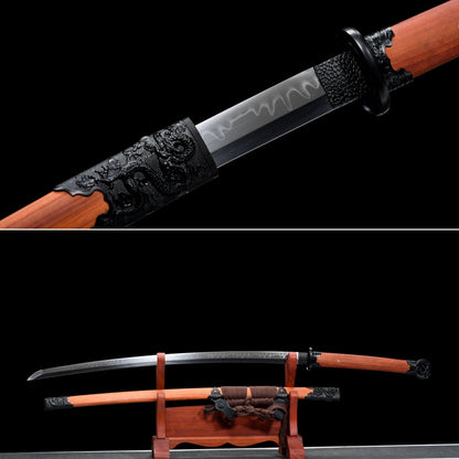 Handmade Full Tang T10 Carbon Steel Full Tang Blade with Real Hamon TACHI SWORDS  41 inches,Real katana sowrd