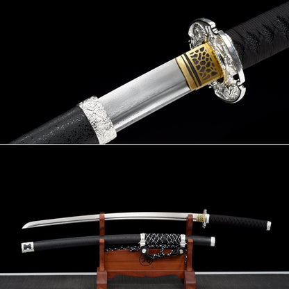 Handmade Full Tang Damascus steel Full Tang Blade With TACHI SWORDS 41 Inches,Real katana sowrd