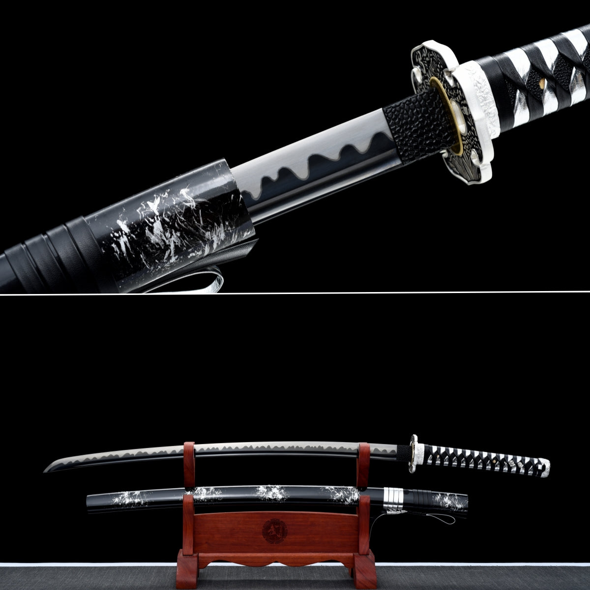 Handmade Full Tang Katana 1095 High-carbon steel Black Blade ,Real katana sowrd