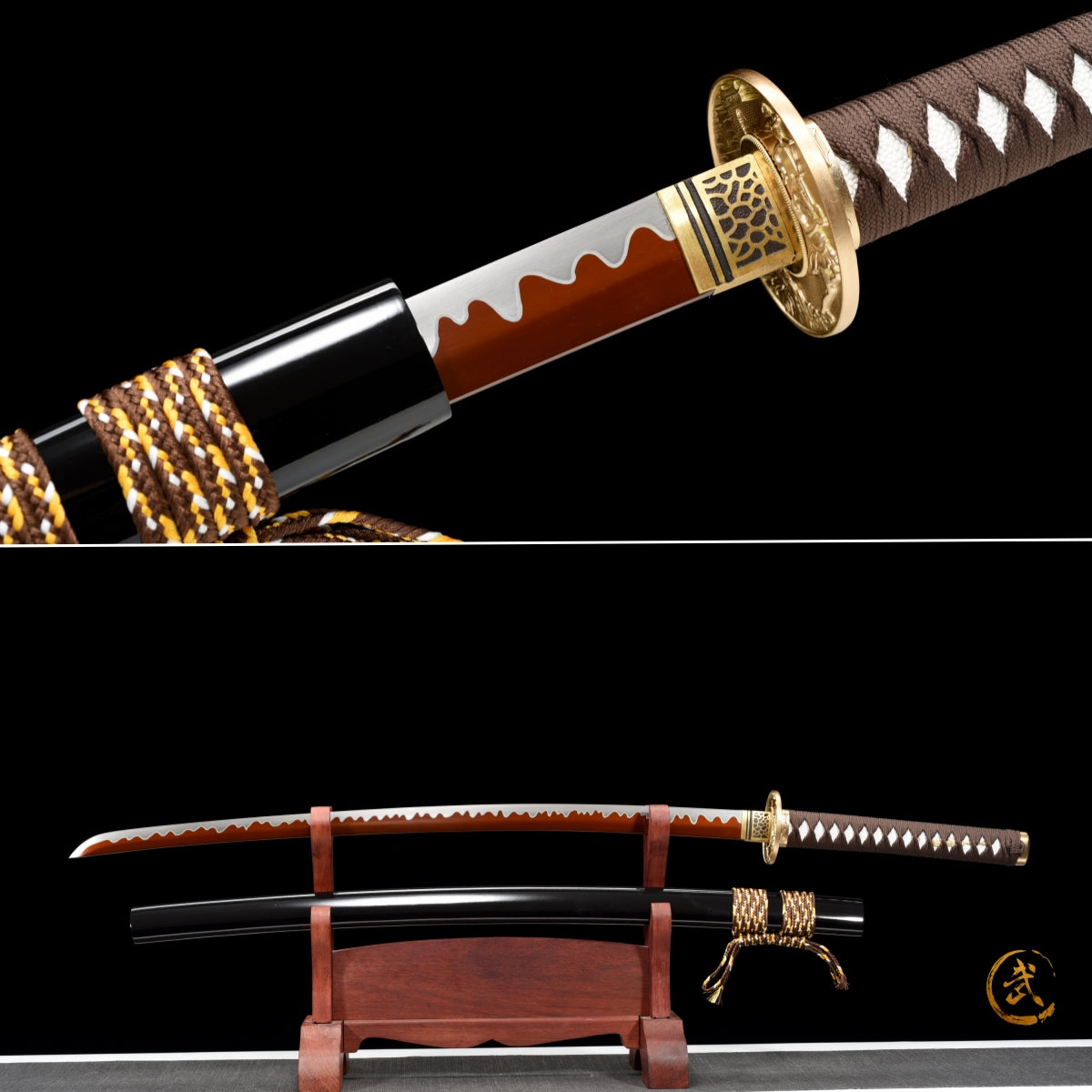 Handmade Full Tang Katana 1095 High-carbon steel RED Blade ,Real katana sowrd