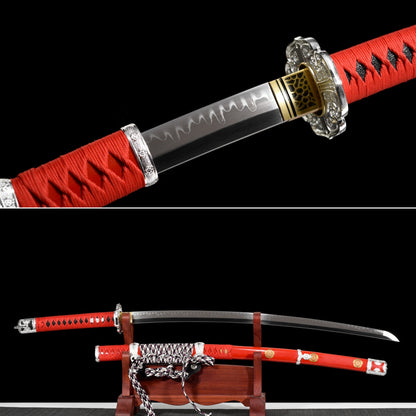 Handmade Full Tang t10 steel Real Hamon Full Tang Blade TACHI SWORDS ,Real katana sowrd