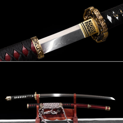 Handmade Full Tang T10 Steel Full Tang Blade With Real Hamon TACHI SWORDS 41 Inches,Real katana sowrd