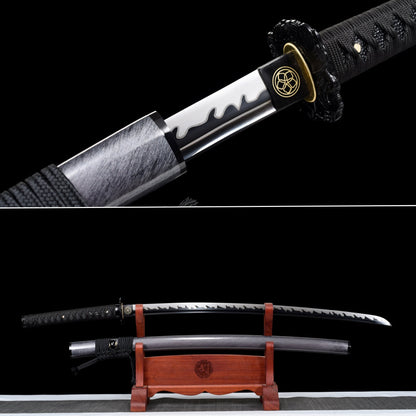 Handmade Full Tang Katana 1095High-carbon steel Black Blade ,Real katana sowrd