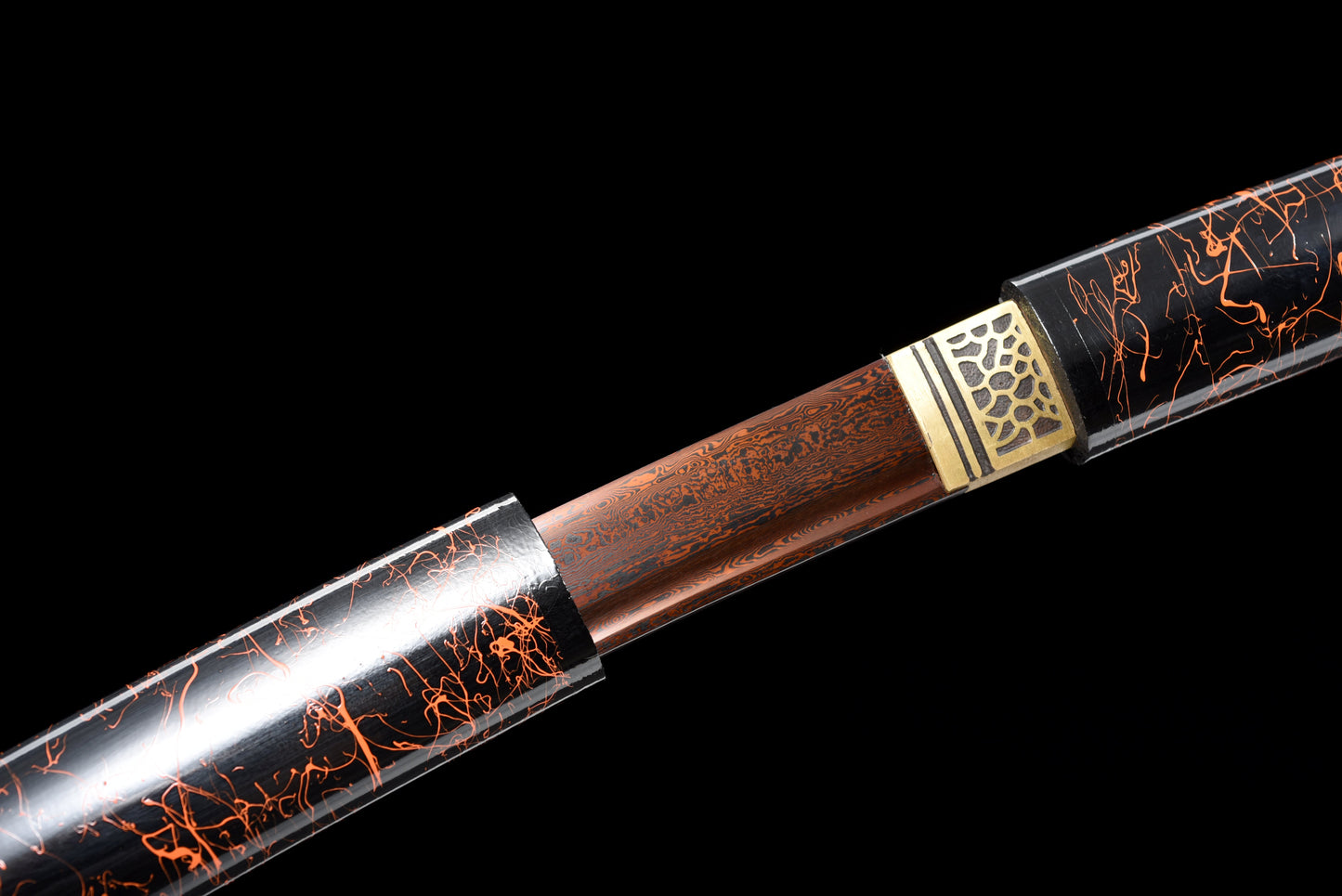 Handmade Wakizashi Sword Red Damascus steel With Scabbard - 31 in,Real katana sowrd