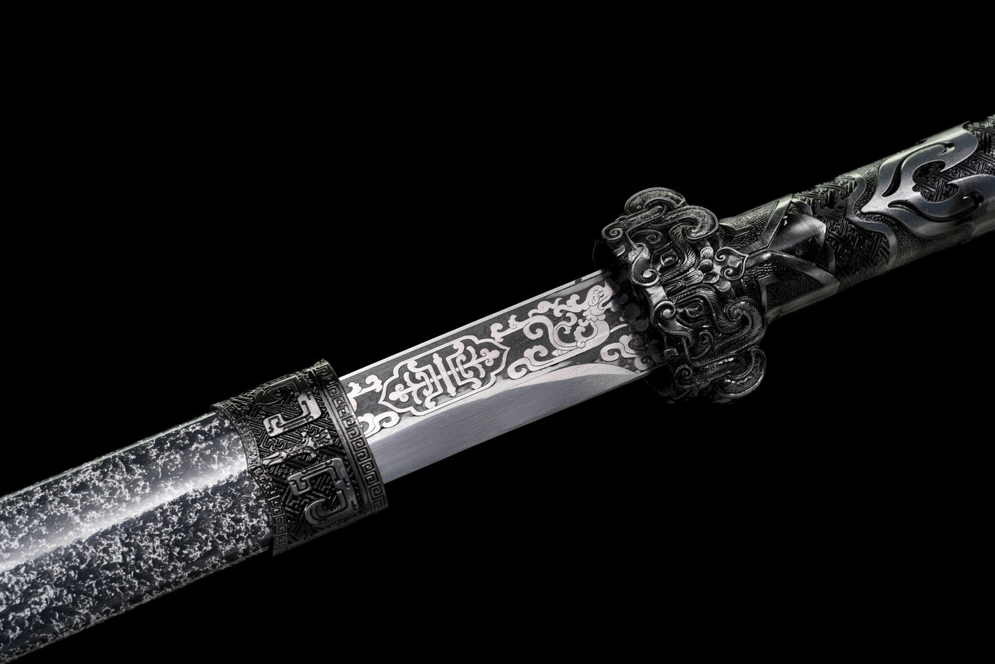 Handmade Ninjato Sword Spring steel steel Full Tang white Scabbard  - 39.7 in,Real katana sowrd