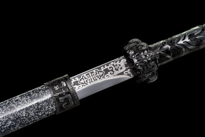 Handmade Ninjato Sword Spring steel steel Full Tang white Scabbard  - 39.7 in,Real katana sowrd