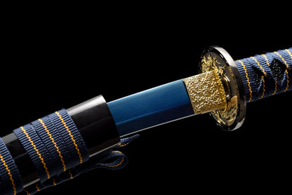 Handmade Full Tang Tanto Sword High manganese Blue steel Blade With scabbard - 21 in,Real katana sowrd