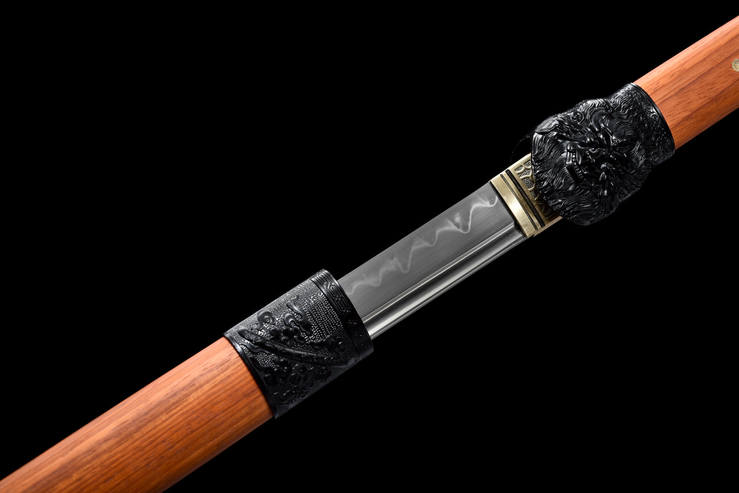 Handmade Ninja Sword T10 steel  Real hamon blade full Tang  Redwood  sheath - 41 in,Real katana sowrd