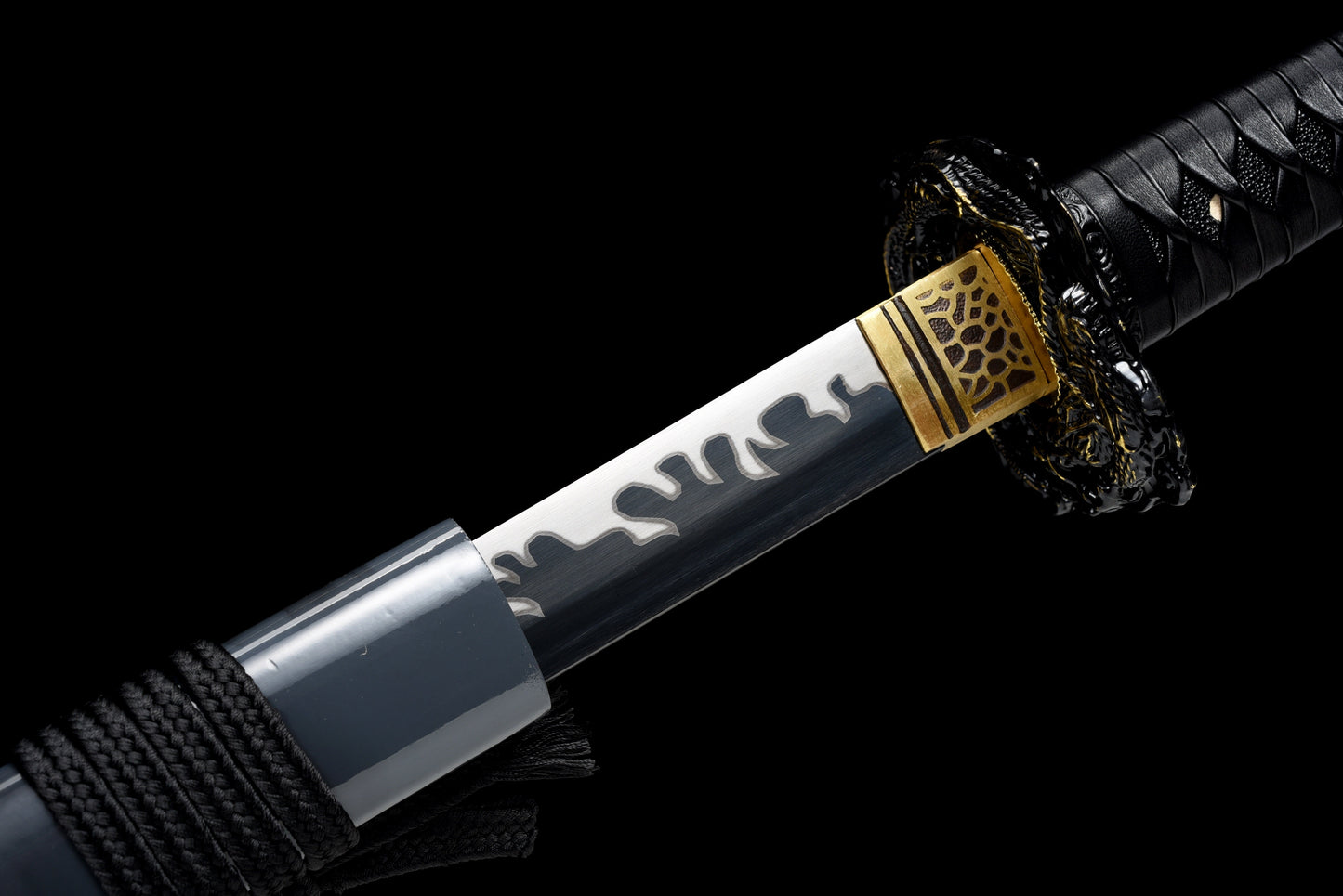 Handmade Ninjato Sword 1095 Carbon Steel Full Tang Black blade,Real katana sowrd