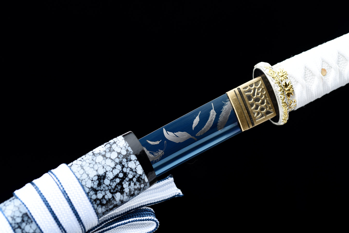 Handmade Full Tang Tanto Sword High manganese Blue steel Blade With scabbard - 21 in,Real katana sowrd