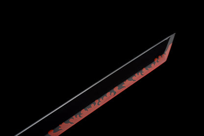 Handmade Ninjato Sword High manganese steel Full Tang black Scabbard  - 41 in,Real katana sowrd