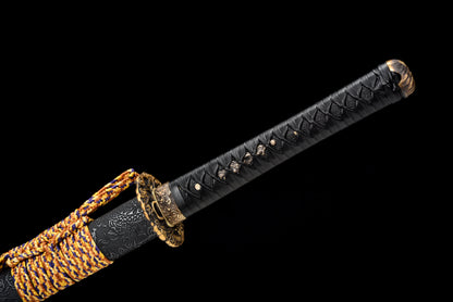 Handmade Ninjato Sword High manganese steel Full Tang Black blade,Real katana sowrd