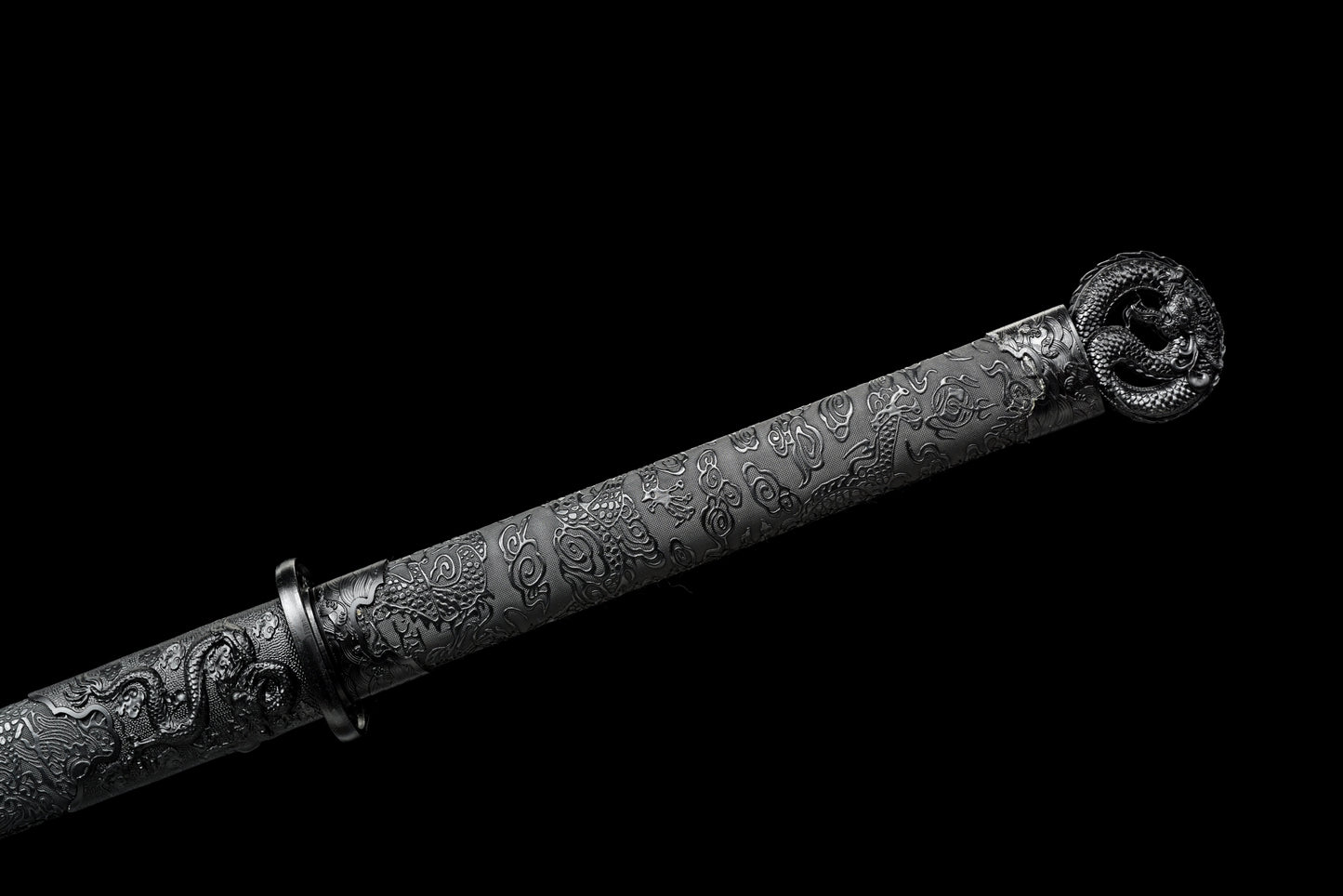 Handmade Ninjato Sword Spring steel Full Tang black Scabbard  - 42 in,Real katana sowrd